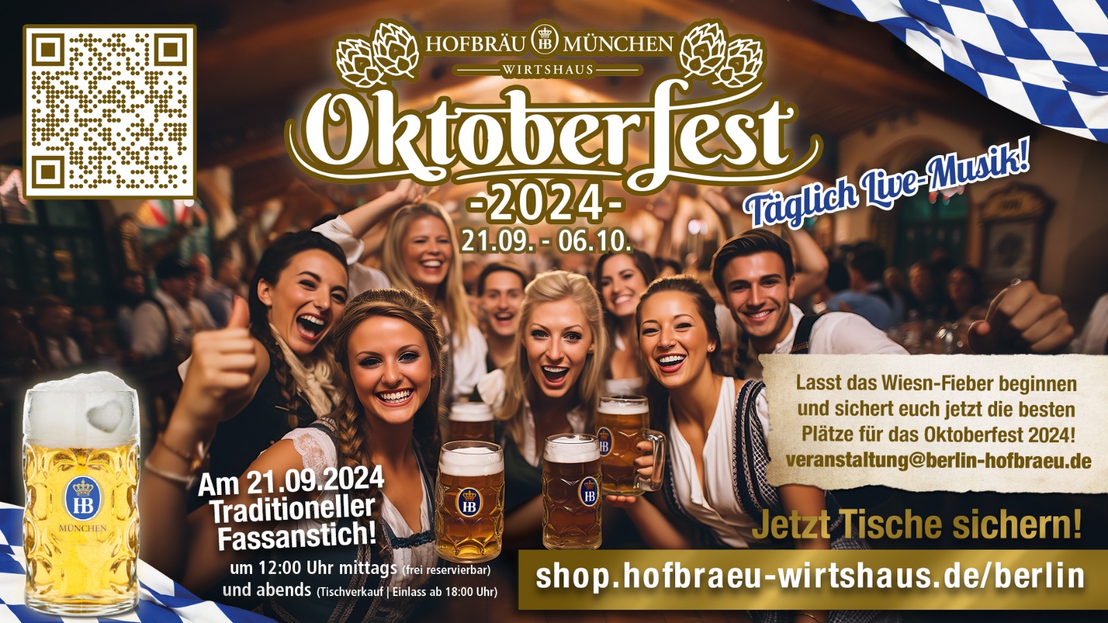Oktoberfest 2024 Berlín Hofbräu Wirtshaus